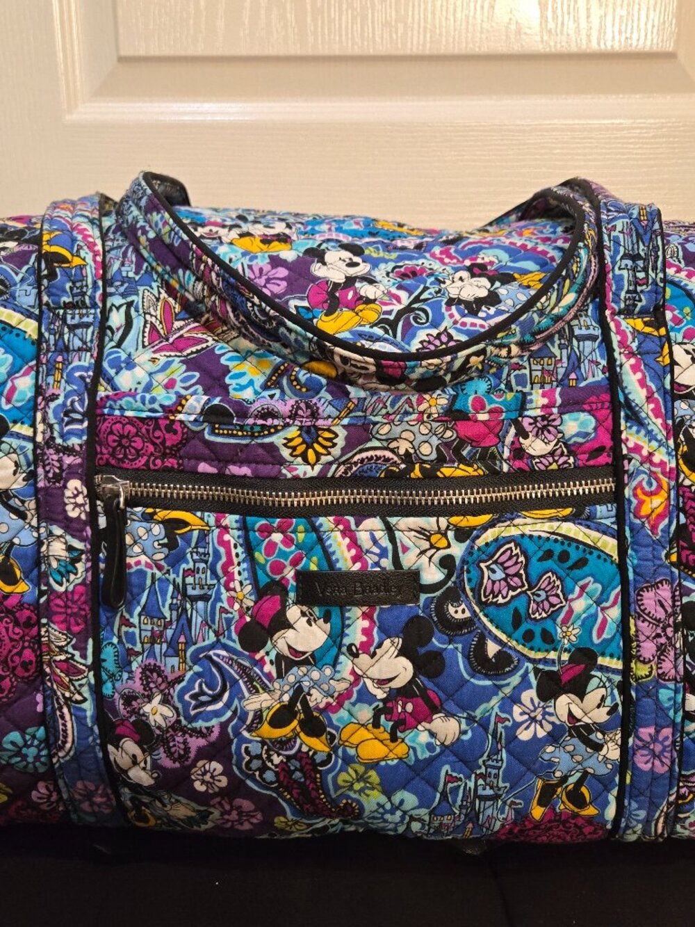 Vera Bradley Disney Mickey Celebration Paisley Large Travel Duffel - EUC